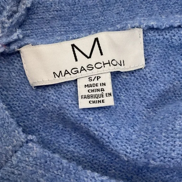 Magaschoni Relaxed V-Neck Sweater - Dusty Blue - Picture 3 of 5